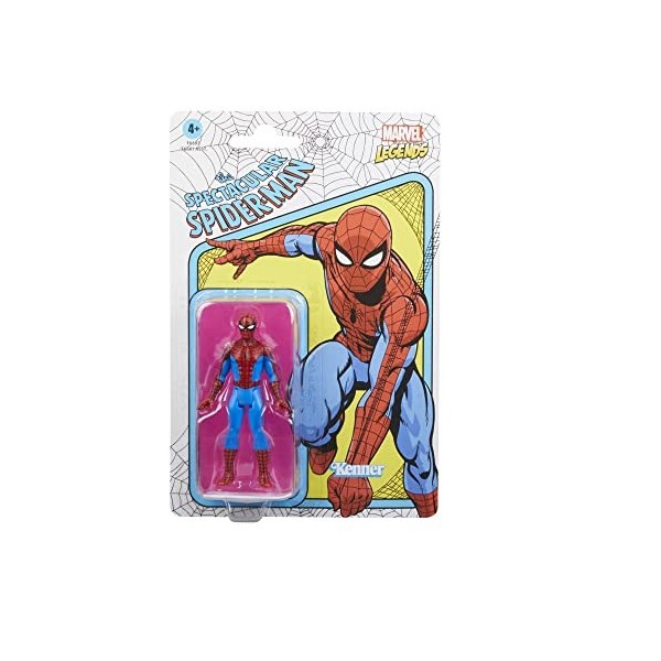 Spider-Man Marvel Legends Series Retro 375 Collection, Figurine articulée de Collection de 9,5 cm