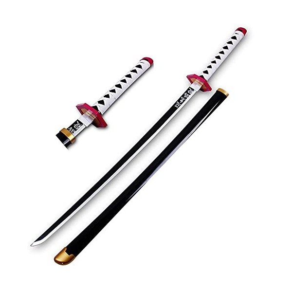 Uvency Épée de Samouraï Tomioka Giyuu Slayer Cosplay Épée En Bois Faite À La Main Épée Katana Pour Les Amateurs DAnime 41 Po