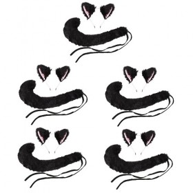 ABOOFAN 5 Ensembles Oreilles De Chat Bandeau Animaux En Peluche Pour Les Filles Halloween Costumes Pour Enfants Cosplay Acces