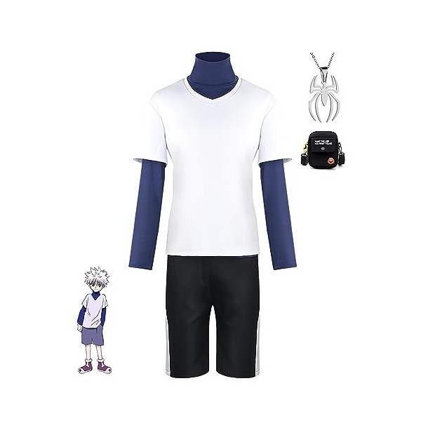 Anime HUNTER×HUNTER Cosplay Vêtements Avec Collier Mascarade Danse Soirée Costumes Avec Collier Habillage De Fête De Carnaval