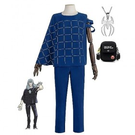 Anime Jujutsu Kaisen Mahito Cosplay Vêtements Mascarade Danse Soirée Uniforme Avec Collier Habillage De Fête De Carnaval Dha