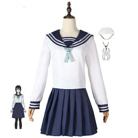 JOHLCR Anime Jujutsu Kaisen Cosplay Vêtements Mascarade Danse Soirée Uniforme Avec Collier Personnage Danime Amanai Riko Dég