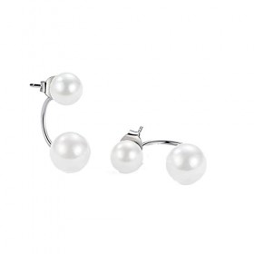 KRAIDO Boucles doreilles Vintage Simples Rondes en Perles dimitation 8MM