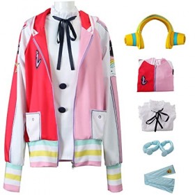 Foanja Uta Déguisement Femmes Cosplay ONE PIECE Anime Uniforme Set Chemise Veste et Accessoires pour Enfant Adulte Dress up H
