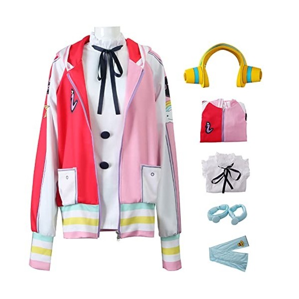 Foanja Uta Déguisement Femmes Cosplay ONE PIECE Anime Uniforme Set Chemise Veste et Accessoires pour Enfant Adulte Dress up H