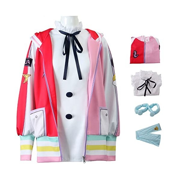 Foanja Uta Déguisement Femmes Cosplay ONE PIECE Anime Uniforme Set Chemise Veste et Accessoires pour Enfant Adulte Dress up H