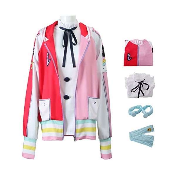 Foanja Uta Déguisement Femmes Cosplay ONE PIECE Anime Uniforme Set Chemise Veste et Accessoires pour Enfant Adulte Dress up H