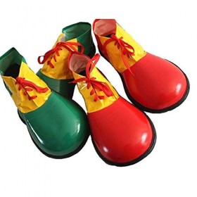 Wanan.ME Chaussures de Clown en Cuir pour Halloween Unisexe Adulte Clown Cosplay Chaussures Halloween Costume Bottes Accessoi