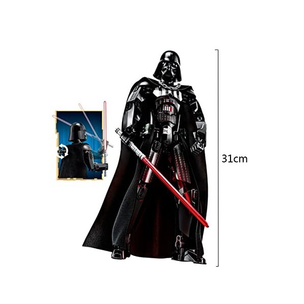 Tomicy Figure Black Series Toy 26 CM Scale : Dark Vador Collectible Action Figure, Accessories Kids 4 and Up