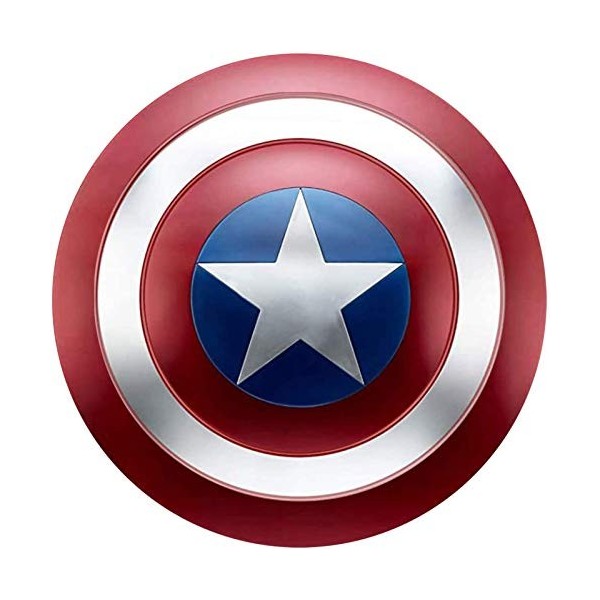 The Avengers Marvel Captain America Costume Bouclier en Métal Adulte Taille Unique Accessoires de Film 47cm B