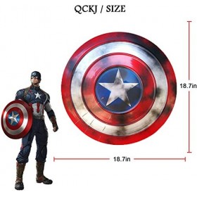 The Avengers Marvel Captain America Costume Bouclier en Métal Adulte Taille Unique Accessoires de Film 47cm B