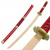 LLYLAY Katana Sword,Épée Demon Slayer en Bois,Anime Lovers,Accessoire Fait à la Main en Bois,Katana pour Accessoires de Cospl