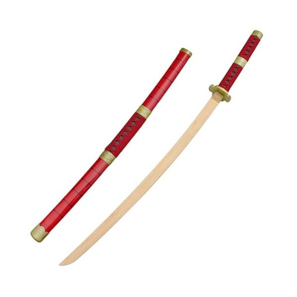 LLYLAY Katana Sword,Épée Demon Slayer en Bois,Anime Lovers,Accessoire Fait à la Main en Bois,Katana pour Accessoires de Cospl