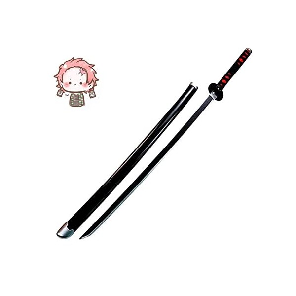 Dcrtiv Accessoires darmes Anime Ninja épée Jouet, Arme pour démon de Tueur avec Fourreau Accessoire modèle darme Exquis Ani