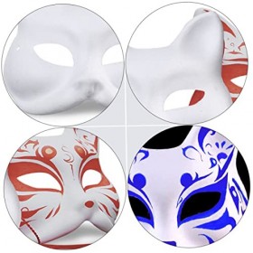 NOLITOY 45 Pièces Masque Vierge De Pâte Accessoires Pour Bébé Jouets Pour Enfants Masque De Renard Masques Pour Adultes Kabuk