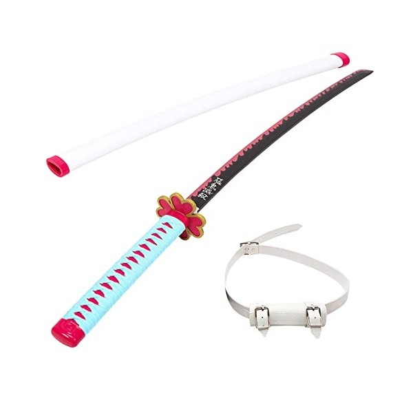 Generisch Anime Cosplay Épée en Bois Demon De Slayer Sabre Cosplay Kanroji Mitsuri Katana Sabre Japonais Halloween Cosplay Ac