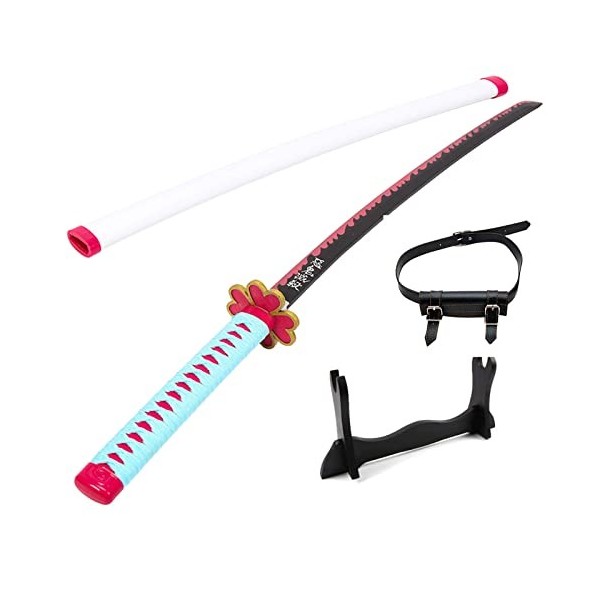 Generisch Anime Cosplay Épée en Bois Demon De Slayer Sabre Cosplay Kanroji Mitsuri Katana Sabre Japonais Halloween Cosplay Ac