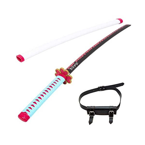 Generisch Anime Cosplay Épée en Bois Demon De Slayer Sabre Cosplay Kanroji Mitsuri Katana Sabre Japonais Halloween Cosplay Ac