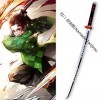 YPDHUA Sword Slayer s Lame Cos En Bois Katana Japonais, Jeu de Rôle Des Accessoires Modèle DArme Anime Noir Samurai Ninja J