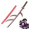 HBCH Demon Slayer Epee 104cm Kokushibou Demon Slayer Katana Lame en Bois Kimetsu No Yaiba Sabre Jeux De RôLe DAnim Arme Acce