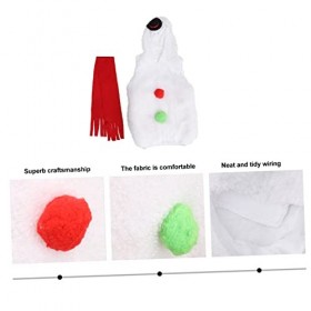 SAFIGLE 2 Pièces Ensemble Costume De Noël Accessoires DHabillage De Noël Bonhomme De Neige Cosplay Costume Bonhomme De Neige