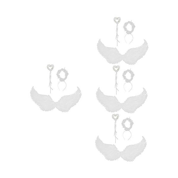 Toyvian 5 Ensembles DAiles Costume Accessoires DHalloween De Fée Ailes DAnge Enfants Ailes DAnge Accessoire Pour Fille Ai