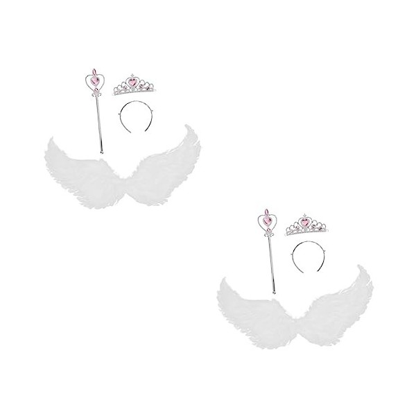 Toyvian 5 Ensembles DAiles Costume Accessoires DHalloween De Fée Ailes DAnge Enfants Ailes DAnge Accessoire Pour Fille Ai