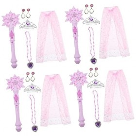 Abaodam 4 Ensembles De De Neige Coffret DHalloween Ensemble De Costume Pour Filles Costume De Bal Rose En Plastique Tissu De