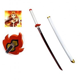 Dcrtiv Lame de Tueur de démons Katana épée en Bois Kamado Agatsuma Zenitsu épée Accessoire darme, pour Les Amateurs danime 