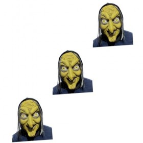 Totority 3 Pièces Costume De Sorcière Pour Femmes Masque Maléfique Accessoires De Costume De Sorcière Masque Laid Masque De S
