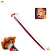 Dcrtiv Épée Ninja Samouraï Noir Anime avec Fourreau, Épée Katana Épée Cosplay, 76cm * 104cm pour Accessoires Cosplay Jouets A