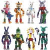 FNAF Lot de 3 figurines daction de sécurité Brèche de sécurité Game Five Nights Bonnie Wolf Chica Soleil Lune Figurines en P