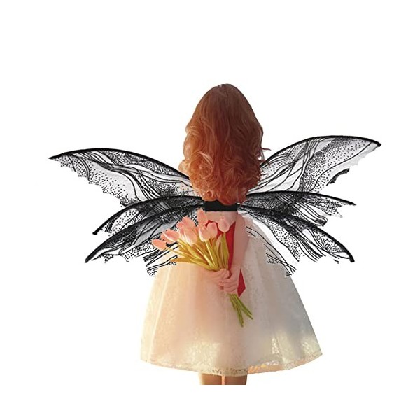 Cipliko 5 Pcs Papillon Princess Wings,Papillon avec Sangles élastiques fixées fermement | Angel Wing Halloween Cosplay Costum