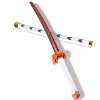 Deters Épée de samouraï Blanche Rengoku Kyoujurou Katana avec Fourreau Cosplay Accessoire Japonais pour la fête des Enfants A