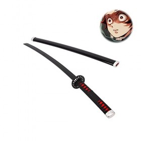 Dcrtiv Prop darme dépée de Lame de fête du Jour de lan pour lépée de Cosplay de démon de Tueur 104cm Agatsuma Zenitsu Kat