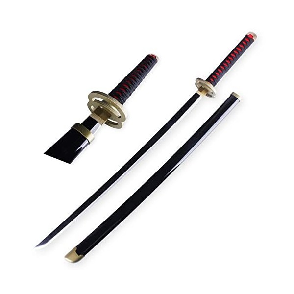 LIUD Katana Demon Slayer en Bois Shinazugawa Genya Cosplay Anime Épée Accessoires dhalloween 104cm Sabre Japonais Fans Dani