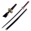 LIUD Katana Demon Slayer en Bois Shinazugawa Genya Cosplay Anime Épée Accessoires dhalloween 104cm Sabre Japonais Fans Dani