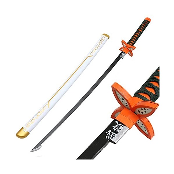 XFAK Épée De Cosplay Épée Danime Kochou Shinobu Katana De Samouraï en Bamboo Demon Slayer Jouet De Anime Arme Épée De Tueur 