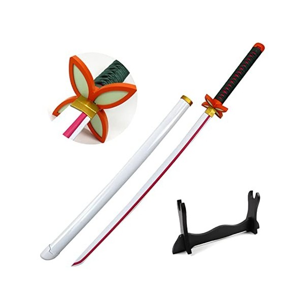 LIUD Katana en Bois Katana Demon Slayer Sabre Japonais Cosplay Anime Épée en Bois Armes D Accessoires D Halloween Cadeau D