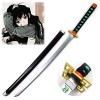 JRPT Slayer Lame Katana Sword Cos Wooden Anime Ninja Sword Toy Arme Accessoire Cosplay Prop Prop Jouet Pour Les Fans DAnime 