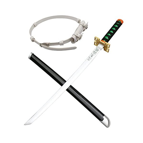 Uvency Slayer Katanas Avec Ceinture, Épée de Samouraï Anime, Accessoires DArmes En Bois, Tokitou Muichirou -Taille 75/100Cm 