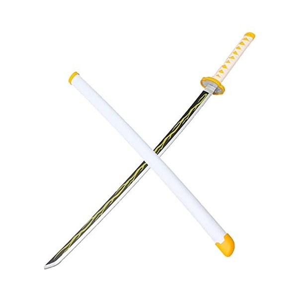 Uvency Couteau Katana Anime, Épée de Samouraï Ninja de 104 Cm, Katana Cosplay de La Lame de Slayer, Accessoires DArmes Pour 