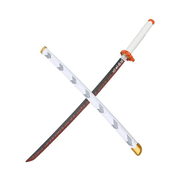 Uvency Couteau Katana Anime, Épée de Samouraï Ninja de 104 Cm, Katana Cosplay de La Lame de Slayer, Accessoires DArmes Pour 