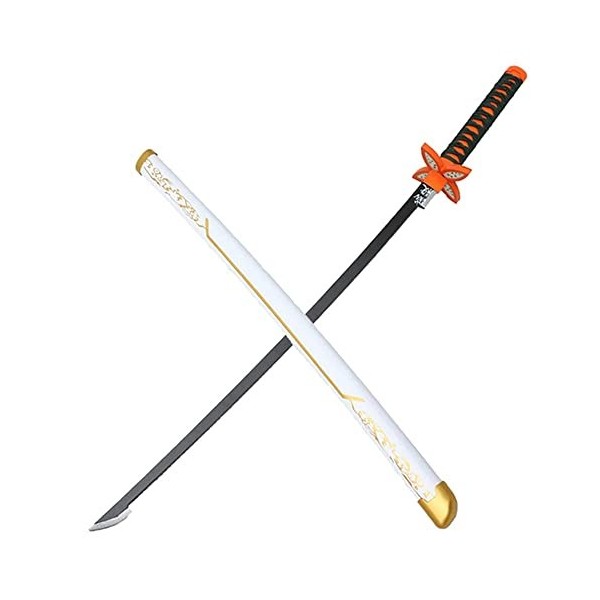 Uvency Couteau Katana Anime, Épée de Samouraï Ninja de 104 Cm, Katana Cosplay de La Lame de Slayer, Accessoires DArmes Pour 