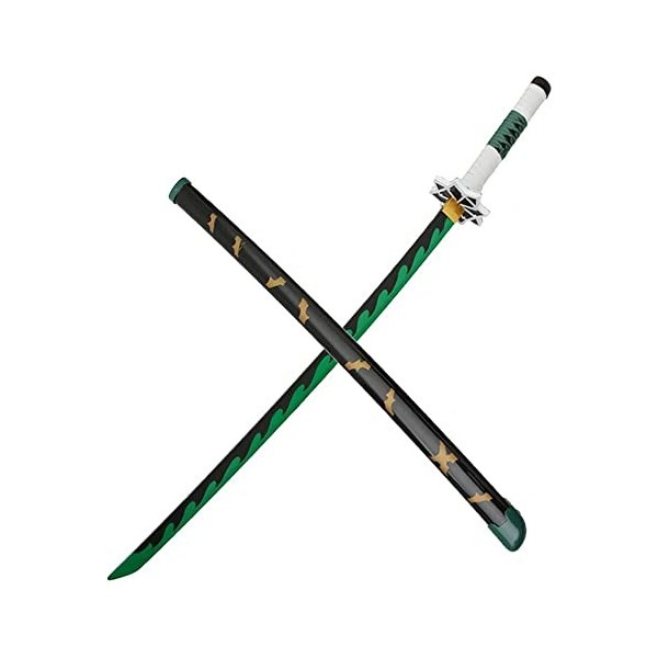 Uvency Couteau Katana Anime, Épée de Samouraï Ninja de 104 Cm, Katana Cosplay de La Lame de Slayer, Accessoires DArmes Pour 