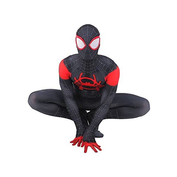 Berrysun Cosplay Spiderman Combinaison Vêtements Garçon Miles Morales Fans Cinéma Collants Costume Adulte Enfants Halloween O