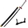 Generisch Épée Tomioka Giyuu Demon De Slayer Holz Katana Cosplay Giyuu Tomioka Giyuu Katana Schwert Arme Daccessoires dhall