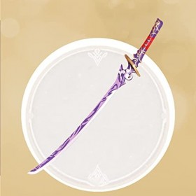 WOLWES Genshin Impact Cosplay Épée, Jeu Raiden Shogun Lame De Samouraï, Arme Couteau Modèle, pour Les Fans DAnime Cadeau De 