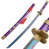 LLYLAY Katana Sword,Épée Demon Slayer en Bois,Anime Lovers,Accessoire Fait à la Main en Bois,Swords pour Anime Fans,épée en B