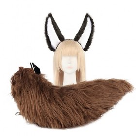 Simulation de main cos oreilles de renard oreilles danimaux en peluche cheveux cerceaux queue danimal costume anime habille